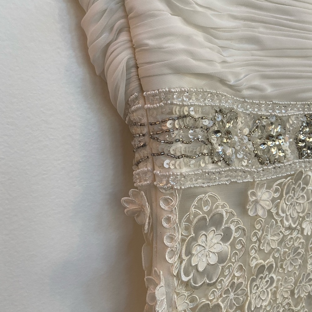 Formal white lace cocktail dress, Size 6, Sue Wong Nocturne - Picture 5 of 10